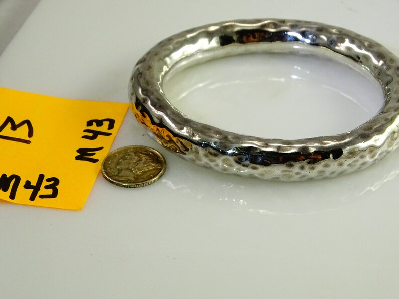 Big Sterling 11mm Bangle Bracelet