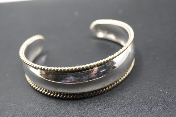 Vintage Mexican Sterling Cuff by Laton - image 3