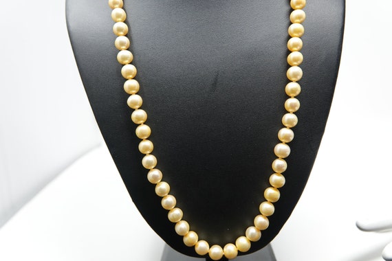 24" 8mm Dyed Cultured Pearls , Sterling Clasp - image 1