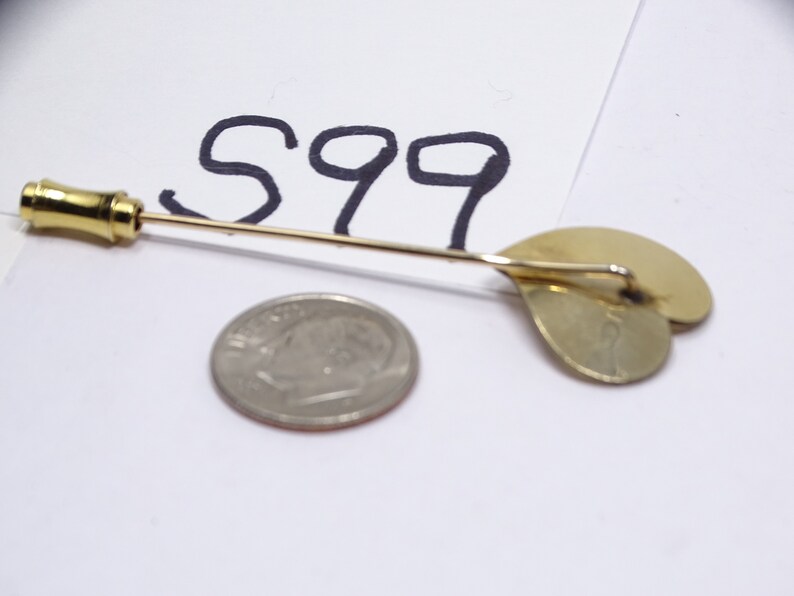 12K Gold Filled Heart Stick Pin by WRE
