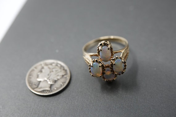 Size 7- 14K Gold Opal Ring - image 5