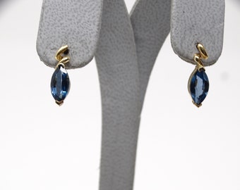 10K Yellow Gold Topaz Earrings