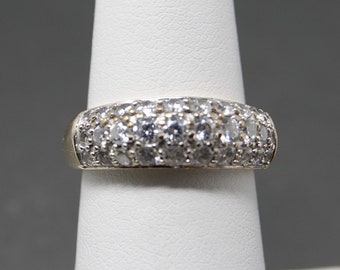 Size 6.25 9K Yellow Gold with 1ct of CZ&#39;s Band
