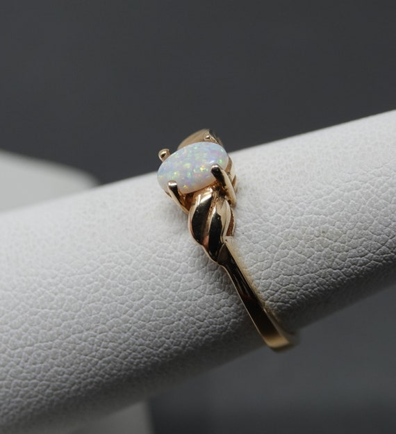 Size 5.75 **  14K Gold Opal Ring - image 2