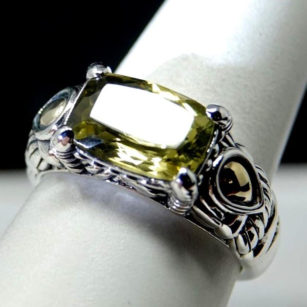 Maat 9 Jai by John Hardy Sterling, 14-karaats gouden ring met citroenkwarts