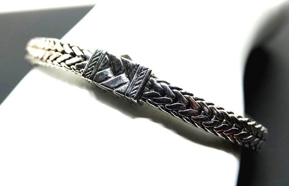 8" Sterling Bracelet Signed RC