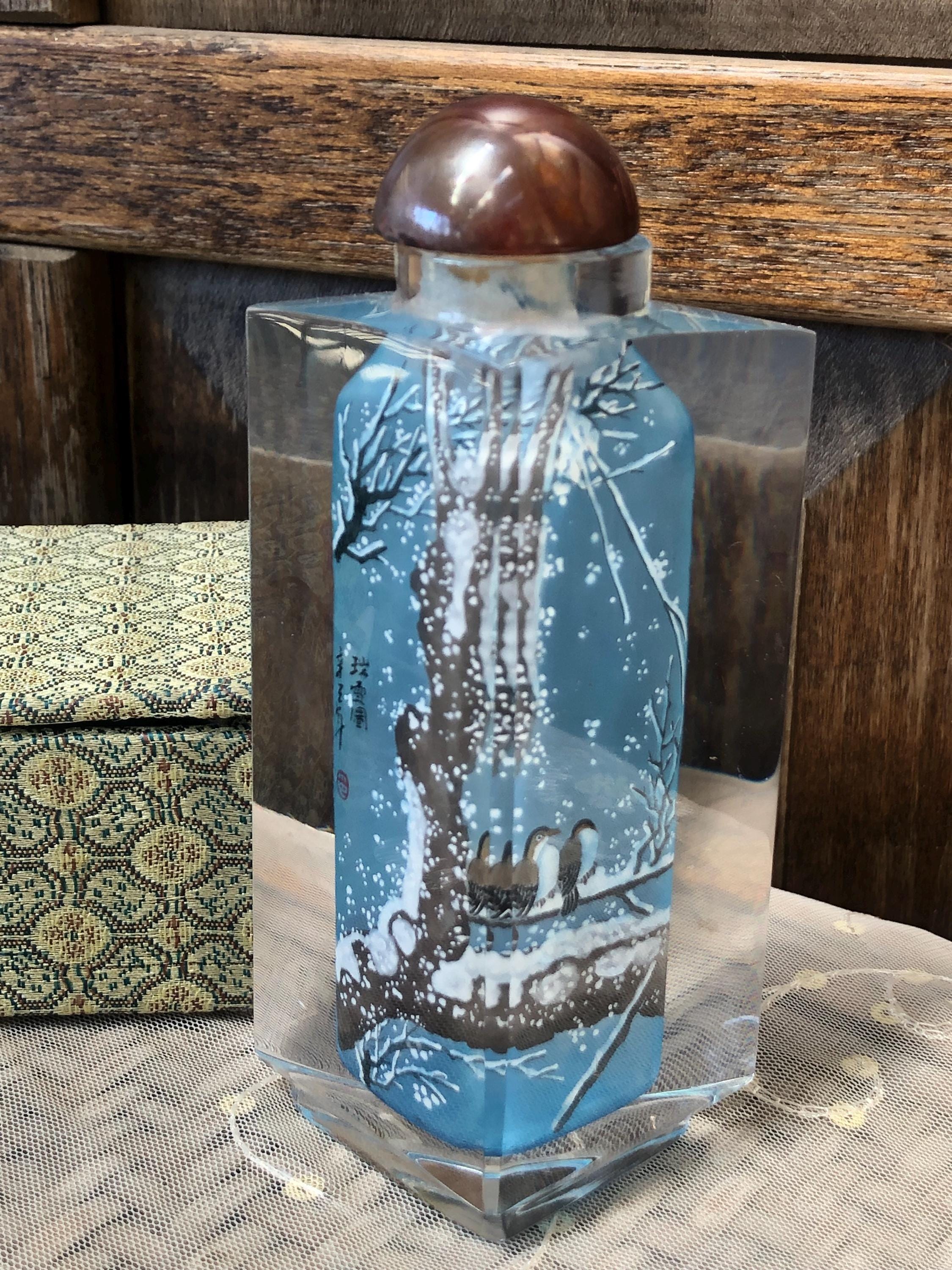 Chinese Inside Painted Snuff Bottle - Etsy