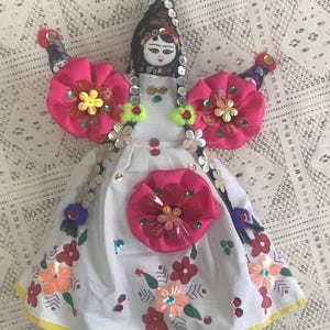 Vintage Turkish Woman Soganli Folk Doll 12&quot; Tall in Excellent Condition