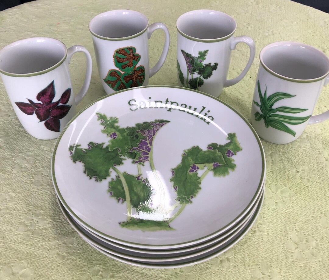Shafford Garden Club Lunch Set: Botanical Plates and Mugs (service for ...