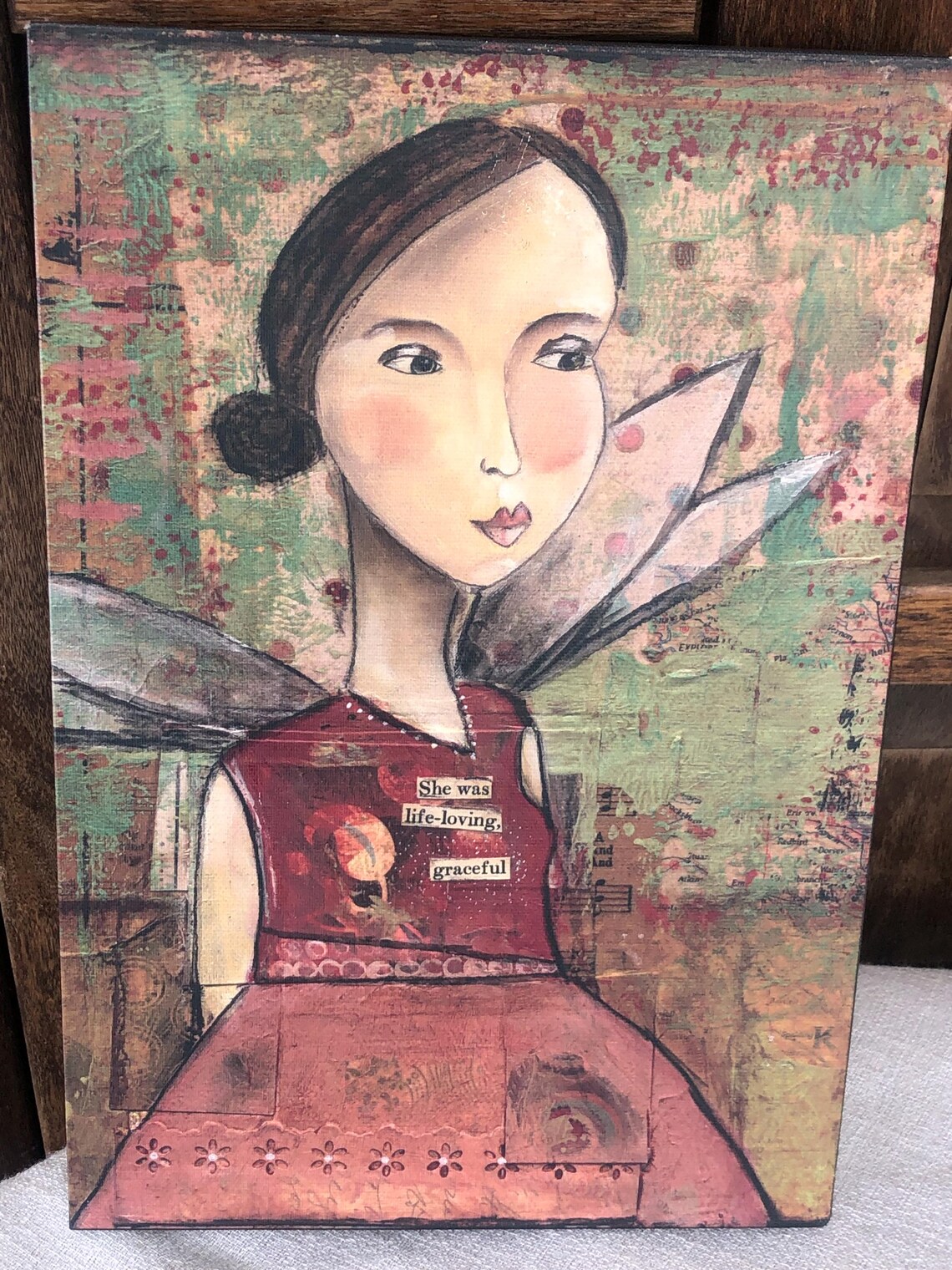 Kelly Rae Roberts Art Print: Life Loving Graceful, Canvas Wood Wall Art ...