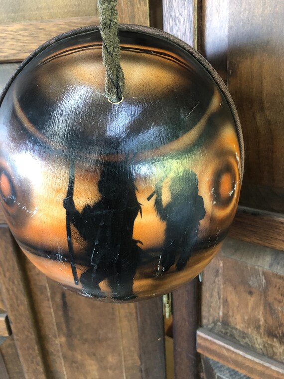 Coconut Shell Crossbody Bag Strap Purse VTG 1960s… - image 3