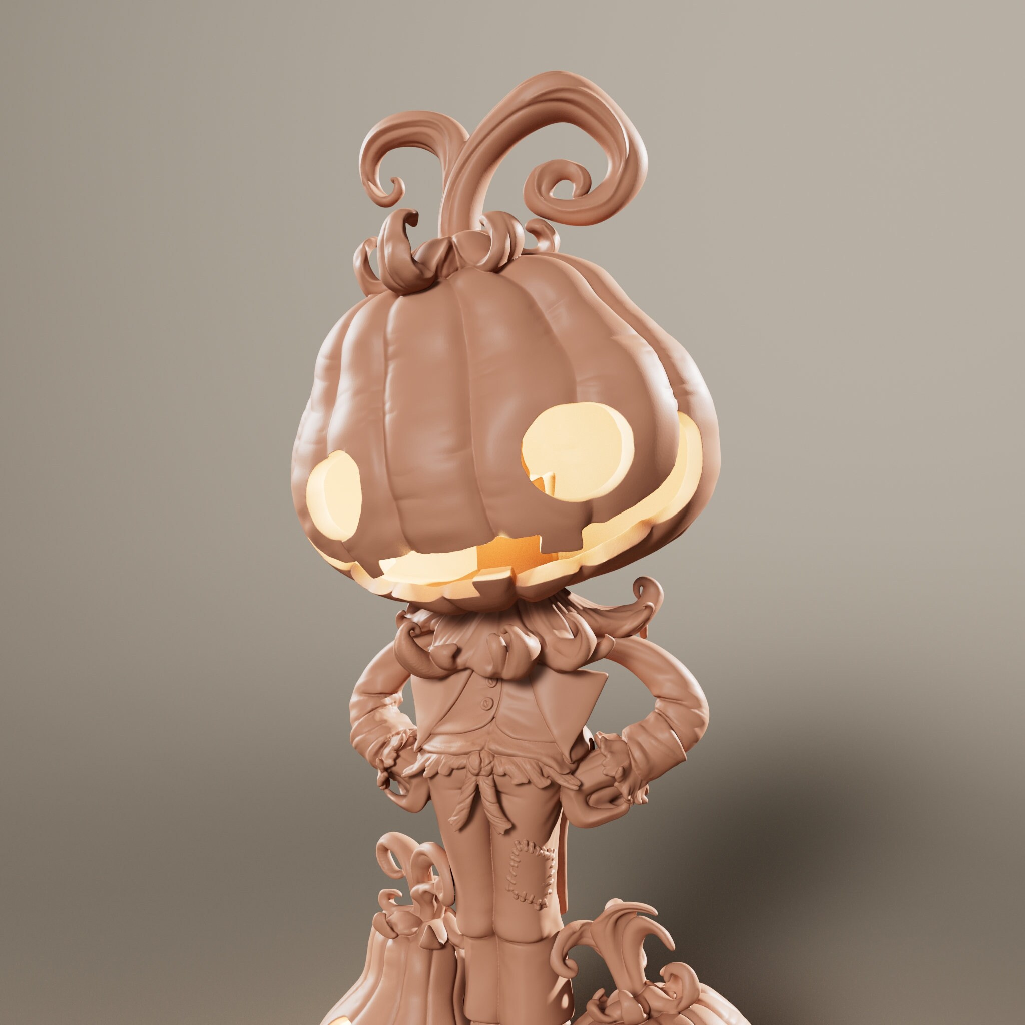3D Printable Pumpkin Head Digital Print Ready File - Etsy