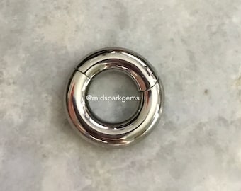6G 7G 5G 4G ASTM F136 Titanium Hinged Segment Ring Clicker - Choose Your Color - Harder to Open - Ring Pliers Recommended