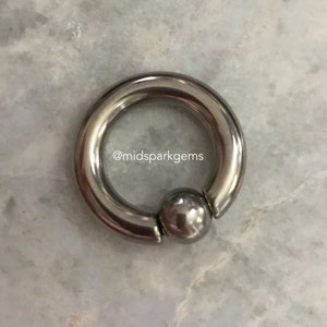 4G (5.0mm), 5G (4.5mm) or 6g (4.0mm) ASTM F136 Titanium Spring-Loaded Captive Bead Ring with Spring Action - Choose Your Color for Anodizing