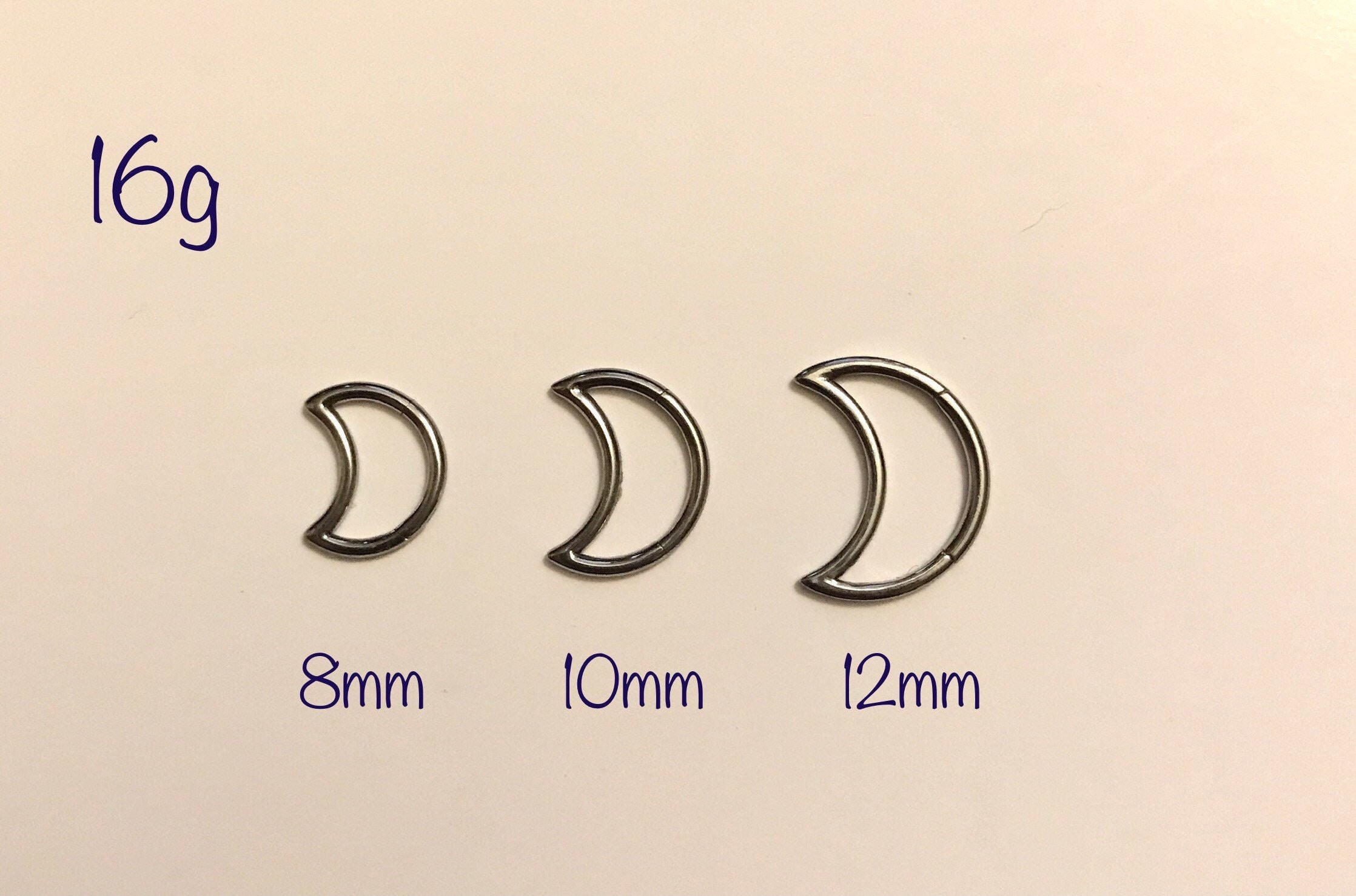 Choose From 20 Colors - Crescent Moon Hinged Segment Ring