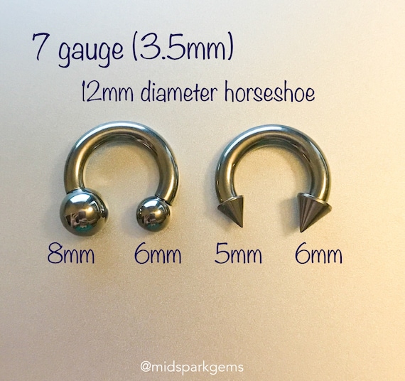 6 gauge horseshoe on sale earrings