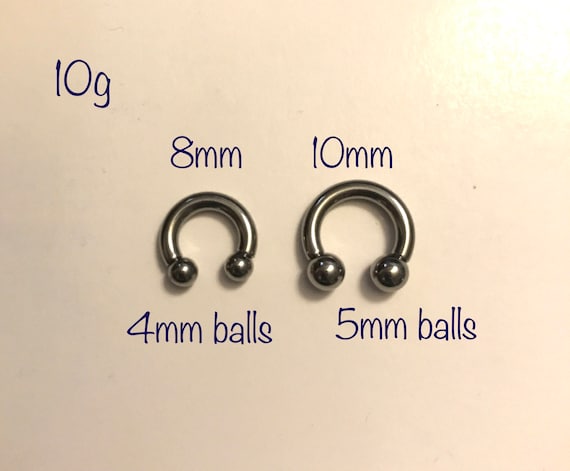 BRONZE OIL SLICK 7G 8G 10G or 12G Bigger Gauge Horseshoe Circular Barbell Astm F136 Titanium Internally Threaded Anodized Rainbow Etsy Canada