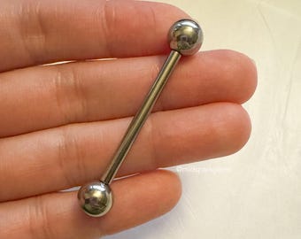 8G (3,0 mm) titanium rechte barbell - met interne schroefdraad ASTM F136 - 10 mm tot 40 mm, kies de geanodiseerde kleur en balmaat