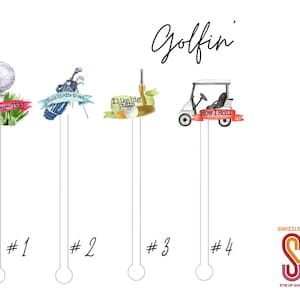 Golf Swizzle Stir Sticks