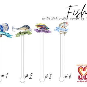 Fishing Swizzle Stir Sticks
