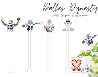 Dallas Dynasty - Cowboys - 4 piece Assorted Set - Cocktail Stirrer - Drink Stir Sticks - Swizzle Sticks