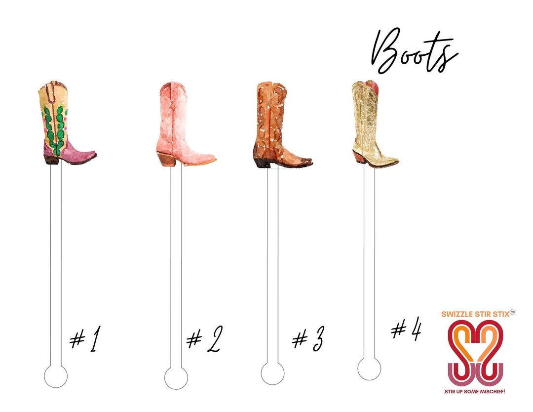 Boots Swizzle Stir Sticks Etsy