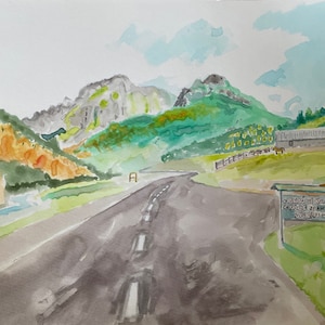 Road along Zuriza, Aragon, Spain