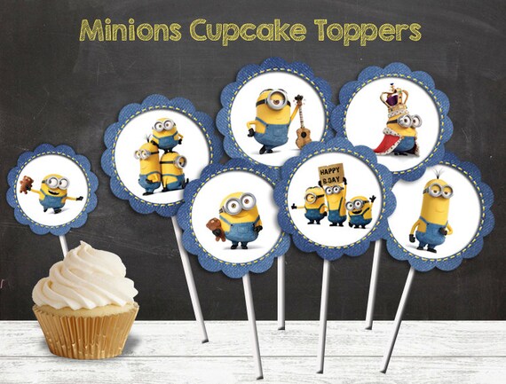 Minion Cupcake Topper Printable