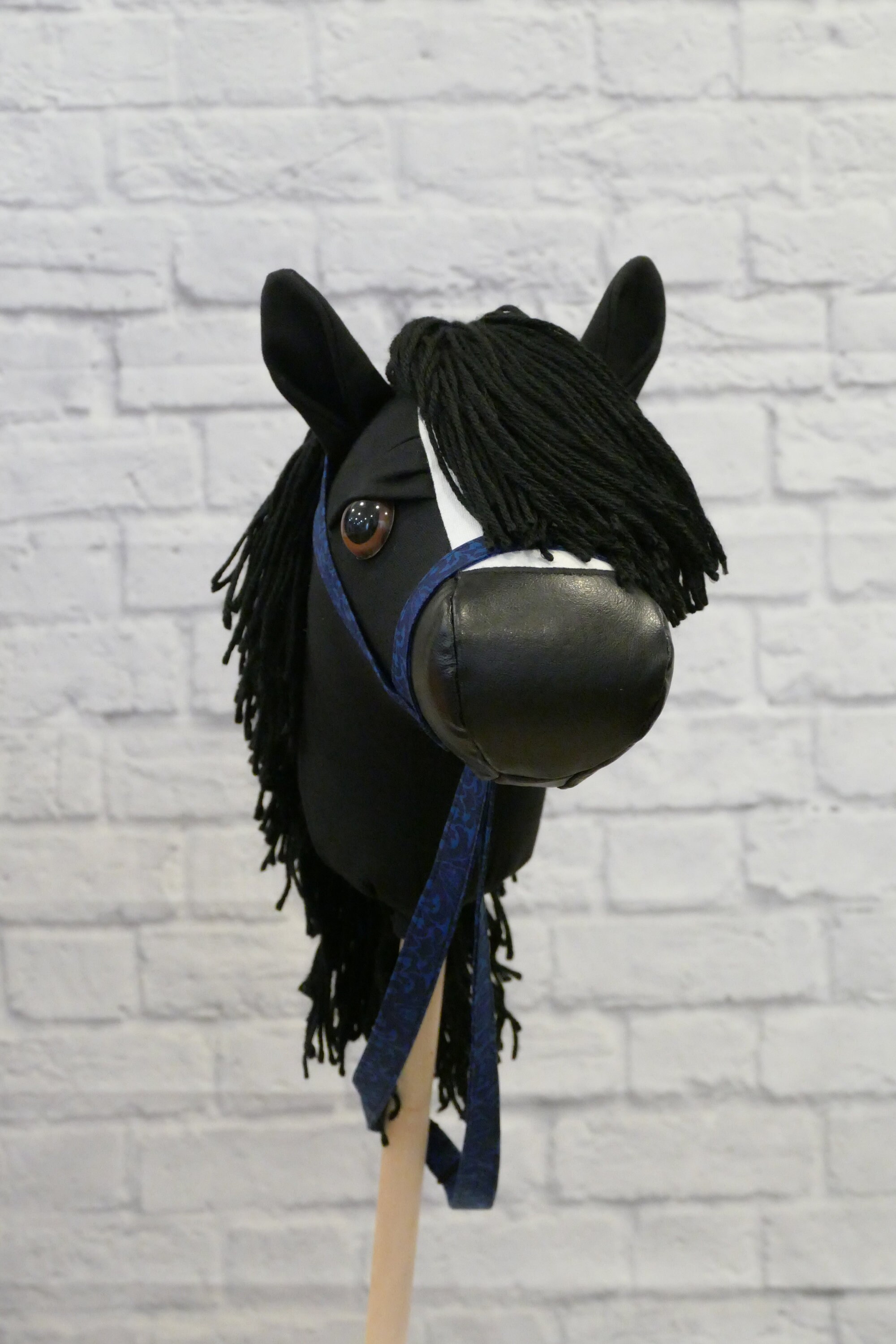 Horse on Stick Hobby Horse Stick Horse Black Stick Etsy