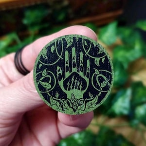 Druid Wood Pin - DND Player Class Badge