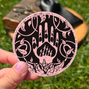Druid Dungeon Party Sticker - Animal Beast Character Class Emblem - 3&quot; Vinyl Waterproof Sticker - Laptop Waterbottle Dishwasher Safe
