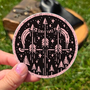Ranger Dungeon Party Sticker - Archer Character Class Emblem - 3&quot; Vinyl Waterproof Sticker - Laptop Waterbottle Dishwasher Safe