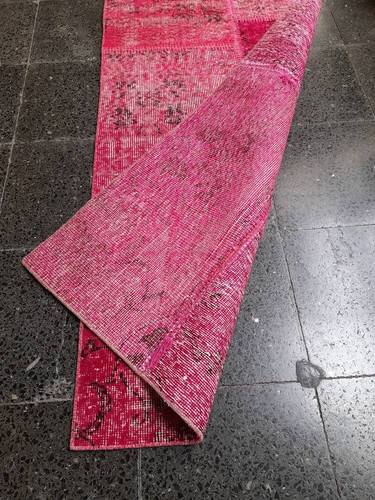 Pink Runner Rug Vintage Rug2.4x7.2ft FREE SHIPPING Old Rug Etsy