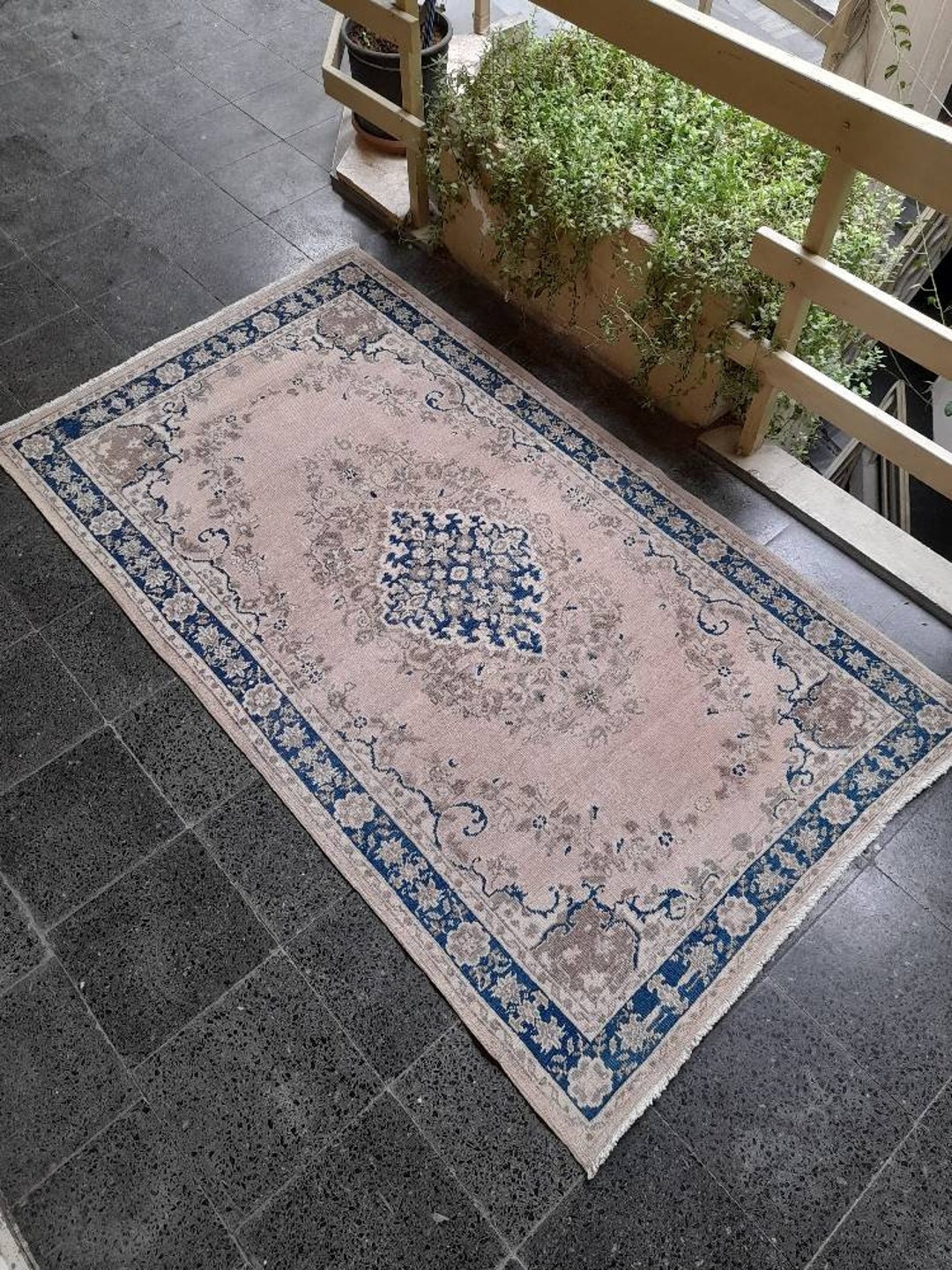 Old Rugturkish Vintage Rug 3.9x6.9ft Vintage Rugprimitive Etsy