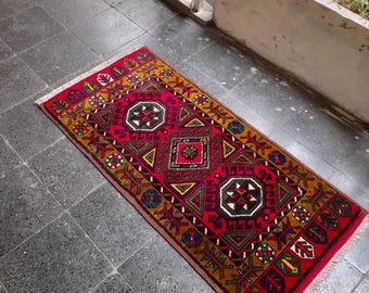 Vintage Turkish Oushak Runner Rug: Handknotted Wool, 2x5 ft