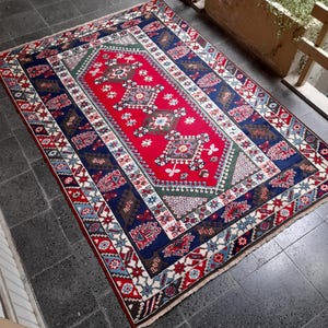 5x7 Turkish Rug  Vintage Rug, Home living  Rugs Floor Rugs Handmade Rug  Handmade Carpet Rug Oushak Rug Vintage Wool Rug  Area Rug !