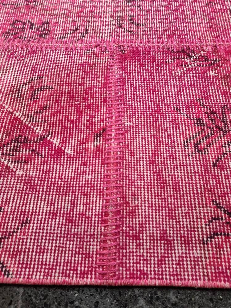 Pink Runner Rug Vintage Rug2.4x7.2ft FREE SHIPPING Old Rug Etsy
