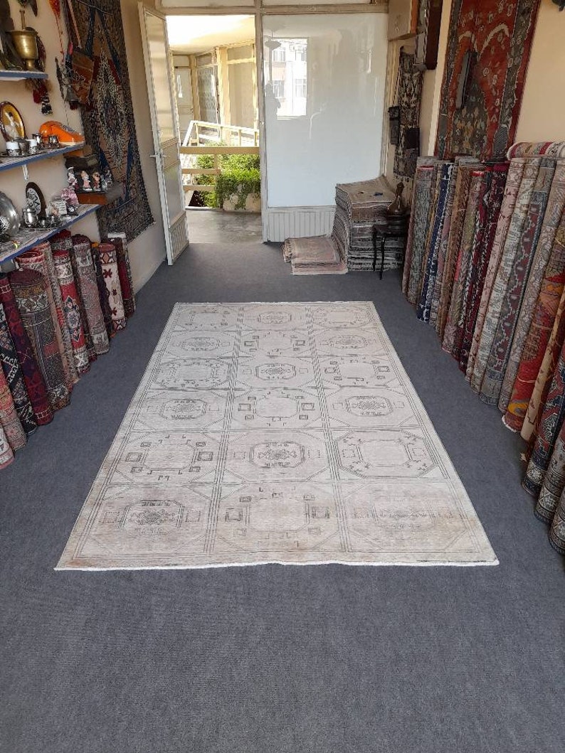 Oushak Rug,Large Rug 5'3x9'3ft FREE SHIPPING Wool Rug,Oushak Carpet,Turkish Rug, Handmade Rug,Aztec Rug, Home living,Floor Rug,Rugs image 3