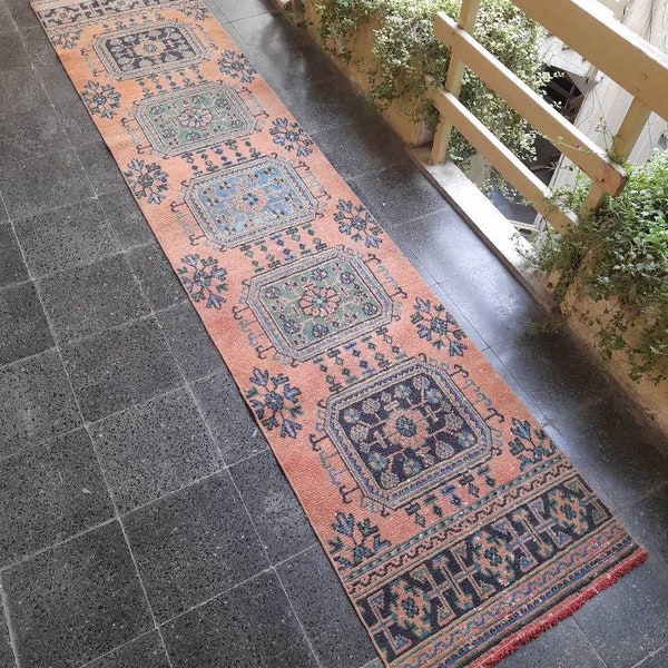 2x11 Kitchen Runner Rug,Vintage Oushak Runner Rug,FREE SHIPPING Oushak Runner Rug, Vintage Runner Rug,Turkish Runner Rug,Vintage Rug !