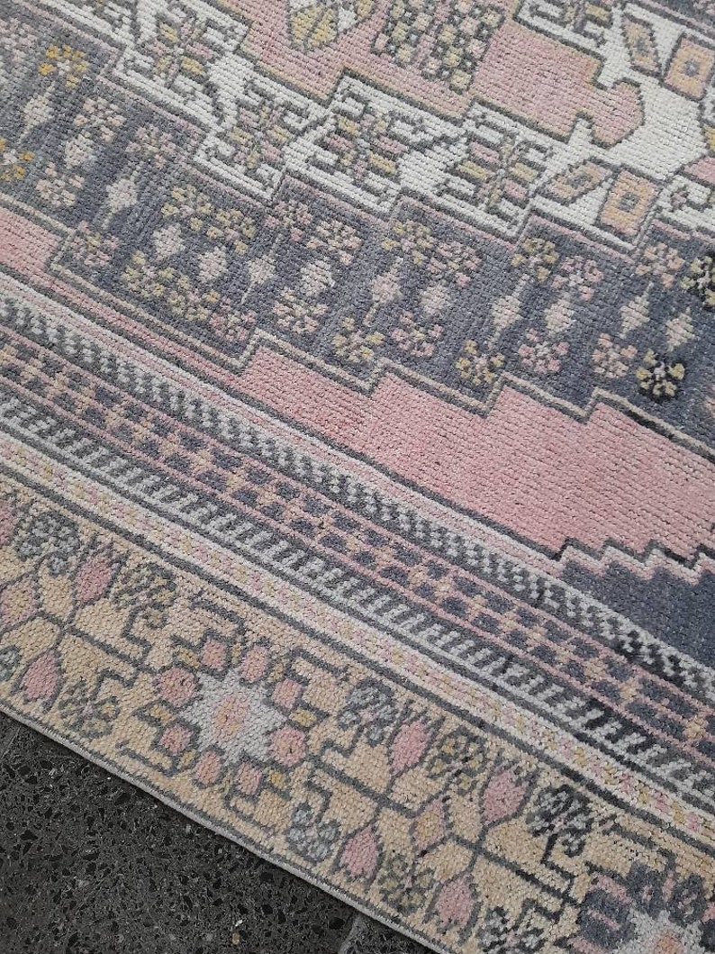 5x10 Large Rug,Large Turkish Rug,Large Oushak Rug, Vintage Oushak Rug, FREE SHIPPING Turkish Rug,Vintage Rug, Handmade Rug image 8