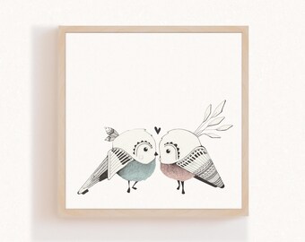 Bird Song - Fine Art Print / Giclée Print / Illustration / Contemporary Art / Magic Alchemy - Wumi Studio by Ana Magalhães