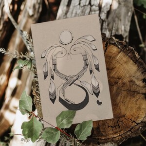 Voiles romantiques – Carte postale / Mini-impression / Illustration – Ana Magalhães / Wumi Studio