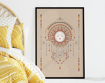 Sun Goddess - Fine Art Print | Large Format / Giclée Print / Illustration / Contemporary Art - Wumi Studio by Ana Magalhães