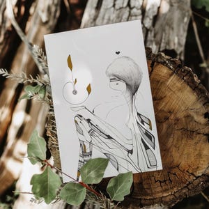 Petit doux rêve – Carte postale / Mini-impression / Illustration – Ana Magalhães / Wumi Studio