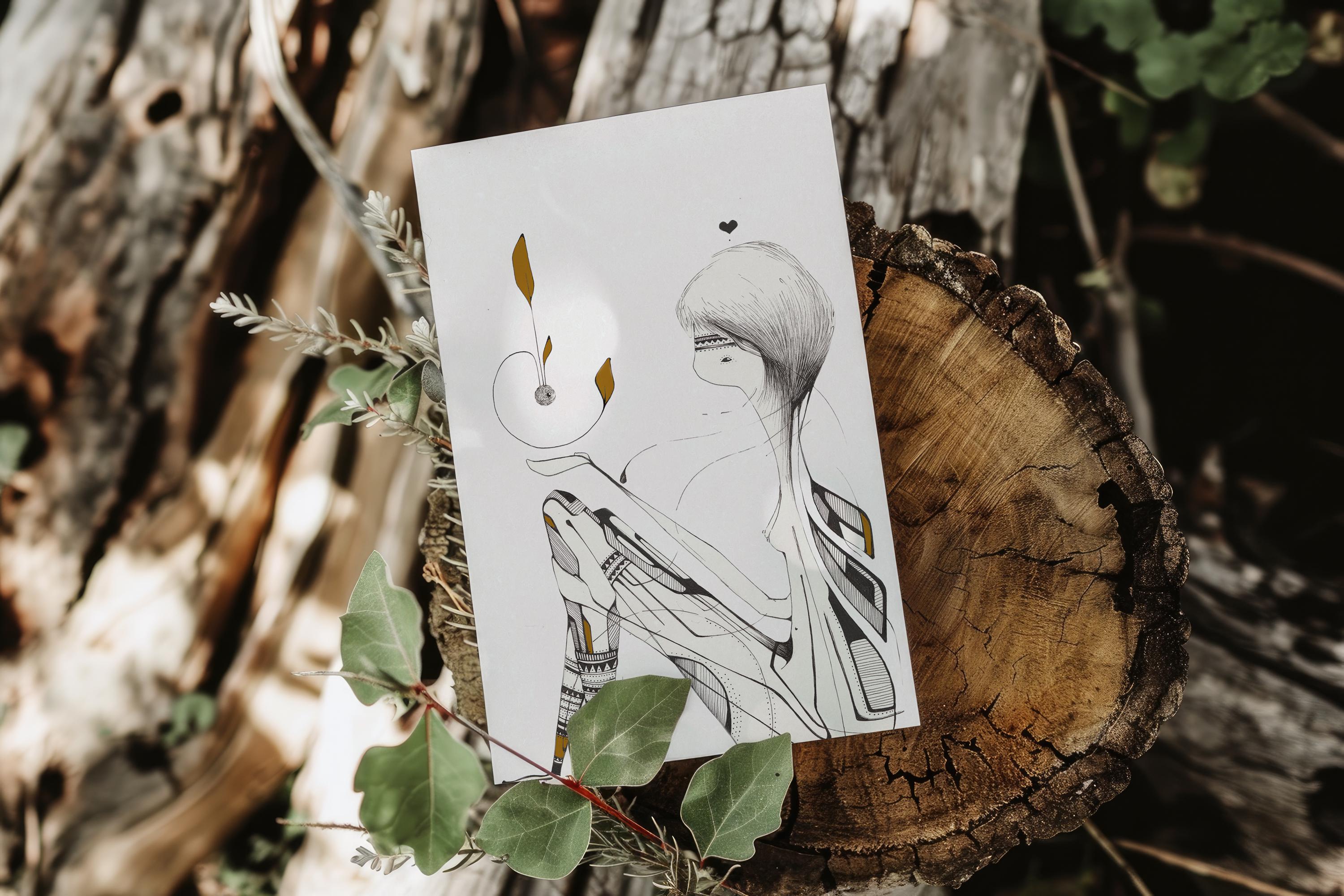 Little Sweet Dream - Postcard / Mini Print / Illustration - Ana Magalhães / Wumi Studio