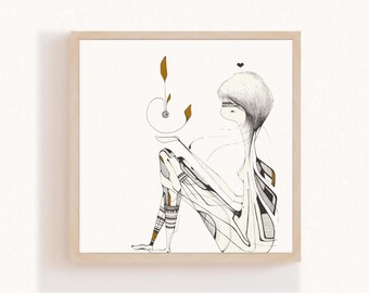 Little Sweet Dream - Fine Art Print / Giclée Print / Illustration / Contemporary Art / Magic Alchemy - Wumi Studio by Ana Magalhães