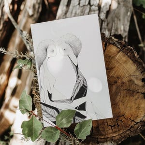 LAmour - Carte postale / Mini Print / Illustration - Ana Magalhães / Wumi Studio