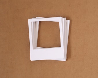 Marcos de estilo de cámara instantánea de tarjeta blanca para álbumes de recortes, smashbooks y diarios