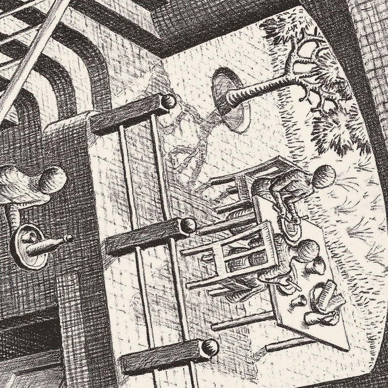 M.C. Escher Relativity High definition Fine Art Giclée Etsy