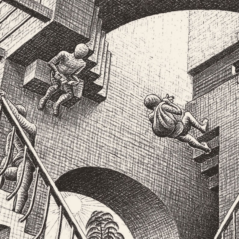 M.C. Escher Relativity High definition Fine Art Giclée Etsy
